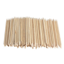 100pcs Nail Art Orange Wood Stick Cuticle Pusher Remover for Manicures
