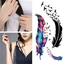 105*60mm fresh Waterproof Colorful Removable Temporary Tattoo DIY 3D Feather Sticker tatuajes temporales a prueba de agua Anne