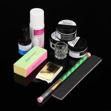 10Acrylic Nail Art Tips Powder Liquid Brush Glitter Clipper Primer File Set Kit Then apply them onto your nail / nail forms Anne