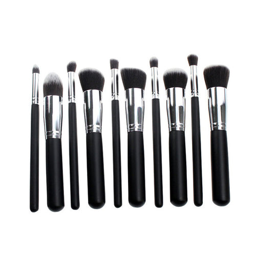 10PCS Synthetic Make Up Brush Set Cosmetics Foundation Blending Blush Eyeliner Face Powder Brush Makeup Brush Kit