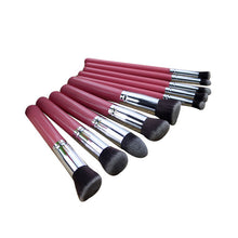 10PCS Synthetic Make Up Brush Set Cosmetics Foundation Blending Blush Eyeliner Face Powder Brush Makeup Brush Kit