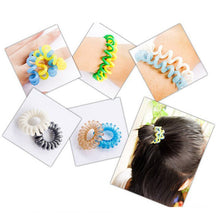 10Pcs Magic Fashion PlasticTelephone Line Hair Ties Hair Bands Hot Sale