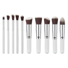 10Pcs Mini Cosmetic Makeup Tool Brushes Set Powder Eyeshadow Blush Brush Cosmetics Kit 6 Colors