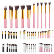 10Pcs Mini Cosmetic Makeup Tool Brushes Set Powder Eyeshadow Blush Brush Cosmetics Kit 6 Colors
