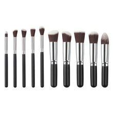10Pcs Mini Cosmetic Makeup Tool Brushes Set Powder Eyeshadow Blush Brush Cosmetics Kit 6 Colors