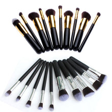 10Pcs Professional Cosmetic Makeup Tool Powder Eyeshadow Blush Brushes Set 2 color