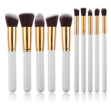 10Pcs Professional Women Cosmetic Brushes Set Powder Eyeshadow Foundation Face Blushes New Makeup Beauty Kits Tools