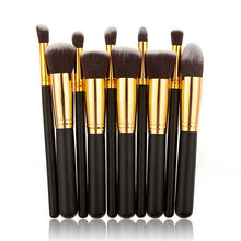 10Pcs Professional Women Cosmetic Brushes Set Powder Eyeshadow Foundation Face Blushes New Makeup Beauty Kits Tools