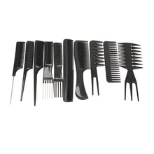 10pcs Comb Make Up Comb Professional Hair Combs Anti-static Hairbrush black