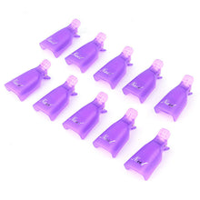 10pcs Wearable Acrylic Nail Clip Nail Polish Removers Plastic Nail Art Soaker Caps Clip UV Gel Tool Resurrection Clip