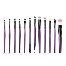 12 Pcs Eyeshadow Eyeliner Brush Blending Pencil Foundation Eye Shadow Makeup Brushes
