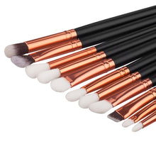 12Pcs Mini Cosmetic Eyebrow Eyeshadow Brush Makeup Brush Sets Kits Tools suitable for all skin types pincel para base Anne