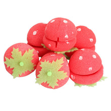 12Pcs Sponge Strawberry Balls Hair Rollers Curlers DIY Hairdressing Tool