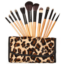 12pcs Professional Brush Eyeshadow Eyebrow Cosmetic Tool Brushes Leopard Powder Concealer Fashion Beauty Makeup Tools