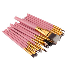 15.5*10*1.5 cm Horse hair 20Pcs Mini Cosmetic Eyebrow Eyeshadow Brush Makeup Brush Sets Kits Tools Anne