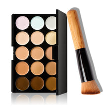 15 Color Fashion Women Professional Makeup Cosmetic Contour Concealer Palette Make Up+Concealer Brush