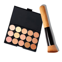 15 Color Fashion Women Professional Makeup Cosmetic Contour Concealer Palette Make Up+Concealer Brush