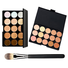 15 Color Fashion Women Professional Makeup Cosmetic Contour Concealer Palette Make Up+Foundation Brush