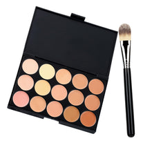 15 Color Fashion Women Professional Makeup Cosmetic Contour Concealer Palette Make Up+Foundation Brush