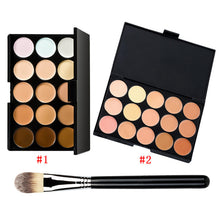 15 Color Fashion Women Professional Makeup Cosmetic Contour Concealer Palette Make Up+Foundation Brush