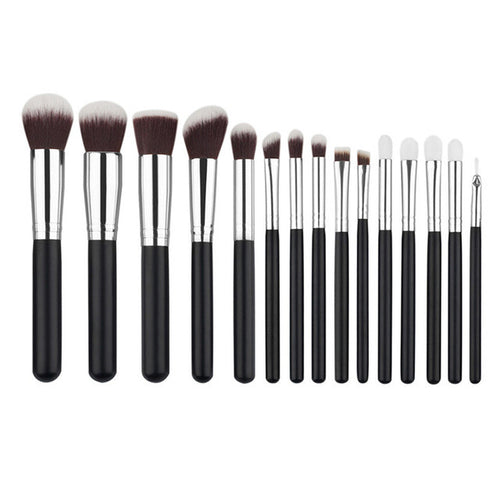 15pcs Makeup Brushes Powder Foundation Eyeshadow Concealer Eyeliner Lip Brush Tool Premium Kit Set
