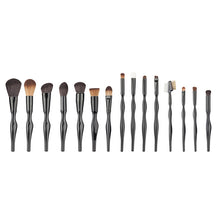 15pcs Synthetic Hair Curves Hanlde Makeup Brushes Set Kits Eyebrow Eyeliner Powder Foundation Brush Tool