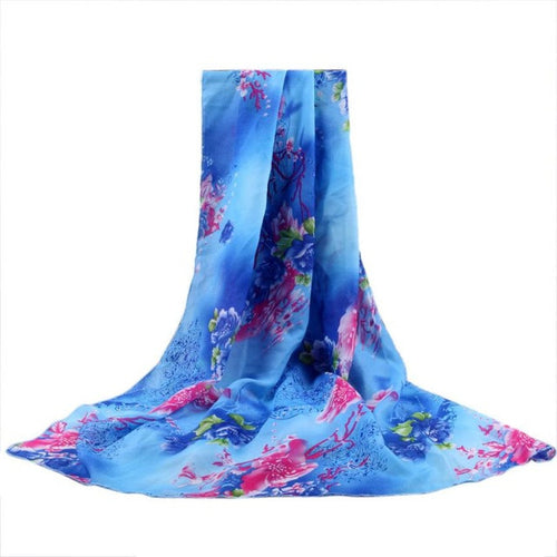 160*50cm 2016 Summer Print Chiffon Scarf Big Size Square Scarf Women Wrap Beach Cover Up Female womens scarfs fashionable YLYL