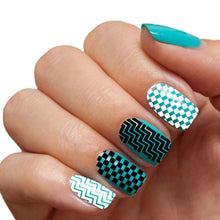 18*3.5cm 1 Sheets New Vinyls Nail Hollow Irregular Grid Stencil Reusable Manicure Stickers Guide Stamping Template Nail Art Tool