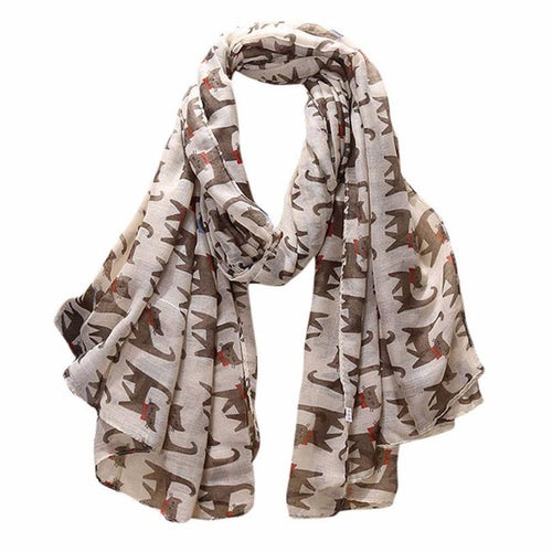190cm*180cm Fashion Women Long Scarf Wrap For Ladies Bowknot Cat Print Elegant Women Scarves and Shawls 2016 echarpe #1201
