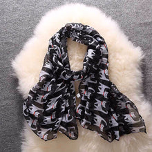 190cm*180cm Fashion Women Long Scarf Wrap For Ladies Bowknot Cat Print Elegant Women Scarves and Shawls 2016 echarpe #1201