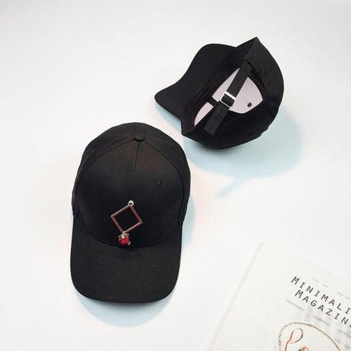 1PC Women Men Unisex Hats Cotton Adjustable Metal Baseball Cap Rose Snapback Caps Hip Hop Women Gorras Spring Summer 2017 #23