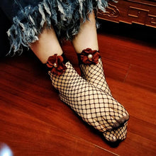 1Pair Fashion Women Sexy Lace Fishnet Net Flower Plain Top-Ankle Short Socks 5Colors Calcetines Mujer #417