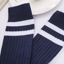 1Pair Leg Warmers Women Stripe Winter Over Knee Leg Warme Soft Knitting Crochet Sock #3530