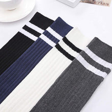 1Pair Leg Warmers Women Stripe Winter Over Knee Leg Warme Soft Knitting Crochet Sock #3530