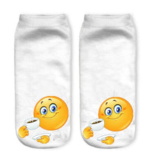 1Pair Wink 3D Boat Socks Digital Print Unisex Couple Breathable Stretchy Socks 2016 happy socks Lover Gifts#3530