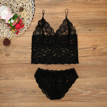 1Pcs Crop Top + 1PCS Briefs Set Sexy Strap Lace Translucent Women Tank Top Clubwear Sexy Cropped Female White Black #25
