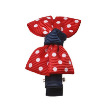 1pcs Children Bow Small Hairpin Baby Boutique Girl's Deep Pink Dot Children Hairpin Drops Patten Hairclips Children #3546