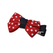 1pcs Children Bow Small Hairpin Baby Boutique Girl's Deep Pink Dot Children Hairpin Drops Patten Hairclips Children #3546