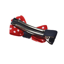 1pcs Children Bow Small Hairpin Baby Boutique Girl's Deep Pink Dot Children Hairpin Drops Patten Hairclips Children #3546