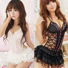 1pcs Sexy Lace Lingerie Black White Erotic Lingerie Costumes Underwear Slips Transparent Lace Sexy Nightgrowns Sleepwear #82