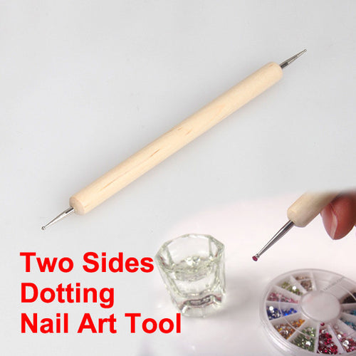 1x Dotting Marbleizing Two Sides Dot Paint Double-point Tool Nail Art Pens