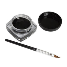 1x Eyeliner Gel Cream With Brush Makeup Black Waterproof Eye Liner