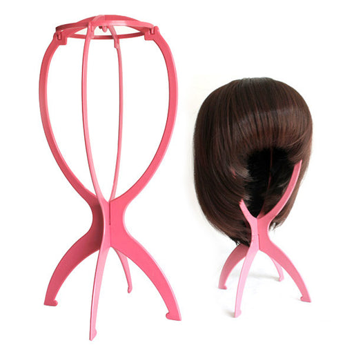 1x Plastic Stable Folding Wig Hair Hat Cap Durable Stand Holder Display