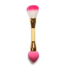 2 In 1 Pro Makeup Brushes Double Nylon Hair Cosmetic Puff Brush Face Powder Blush Concealer Foundation Make Up Tool