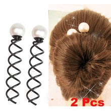 2 Pcs Bridal Faux Pearl Spiral Hair Clip Pin Twist Barrette New Hot E