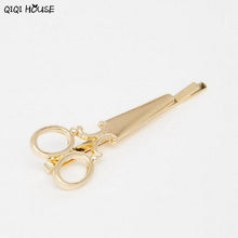 2 Pcs Hair Clip Women Girls Scissors Shaped Hair Accessories Gold Silver Acessorios Para Cabelo#B926