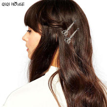 2 Pcs Hair Clip Women Girls Scissors Shaped Hair Accessories Gold Silver Acessorios Para Cabelo#B926