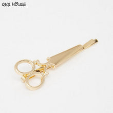 2 Pcs Hair Clip Women Girls Scissors Shaped Hair Accessories Gold Silver Acessorios Para Cabelo#B926