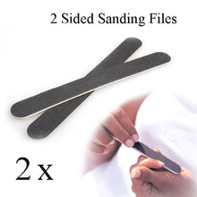 2 Pcs Manicure Salon Buffer Sandpaper Nail Art Tool Files Buffing Double Side