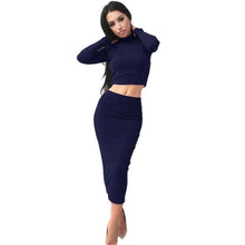 2 Piece Set Women Dress 2017 Fashion Winter Turtleneck Sexy Elegant Women Long Sleeve Bodycon Party Club Womens Dresses #1215